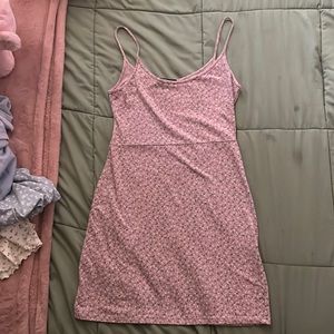 Brandy Melville pink floral mini dress